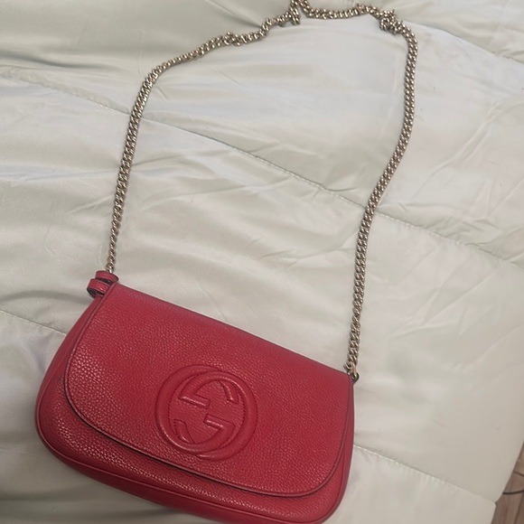 Gucci Red Leather Shoulder Bag - Picture 1 of 1
